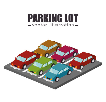 parking lot design, vector illustration eps10 graphicのイラスト素材