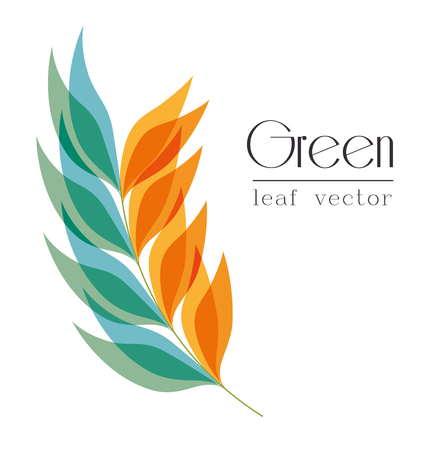 green leafs isolated design, vector illustration eps10 graphicのイラスト素材