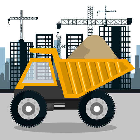 construction machinery design, vector illustration eps10 graphicのイラスト素材