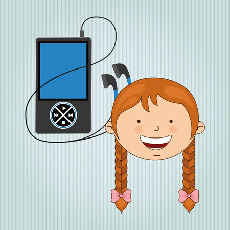 Children and technology design, vector illustration eps10 graphicのイラスト素材