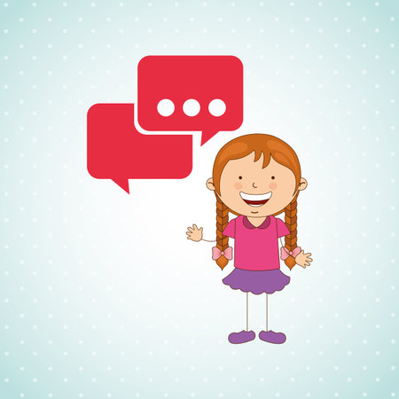 Children and technology design, vector illustration eps10 graphicのイラスト素材