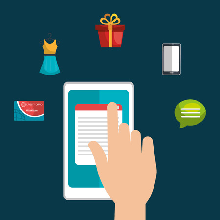 shopping online design, vector illustration eps10 graphicのイラスト素材