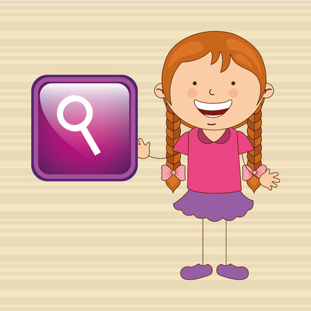 Children and technology design, vector illustration eps10 graphicのイラスト素材