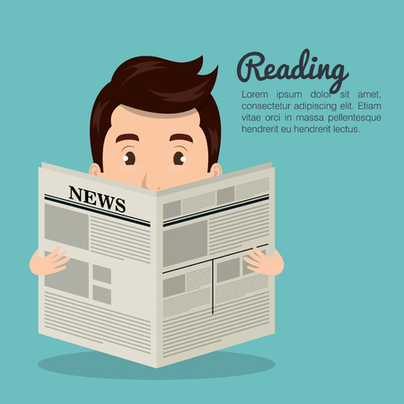 person reading design, vector illustration eps10 graphicのイラスト素材