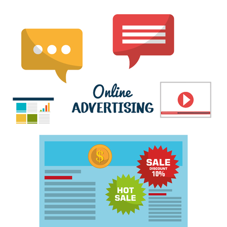 online advertising design, vector illustration eps10 graphicのイラスト素材