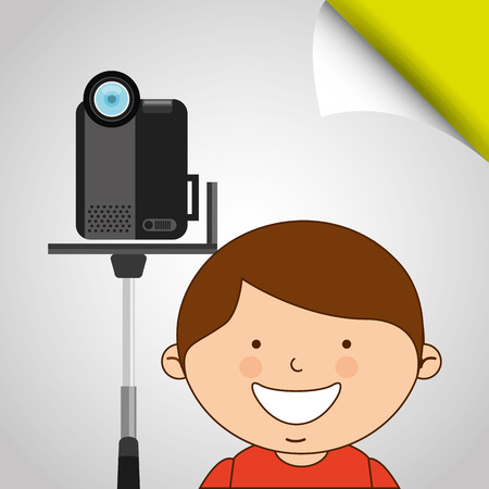 children and camera design, vector illustration eps10 graphicのイラスト素材
