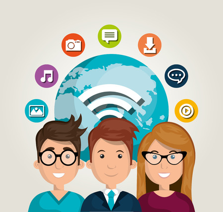 social network design, vector illustration eps10 graphicのイラスト素材
