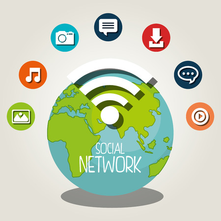 social network design, vector illustration eps10 graphicのイラスト素材