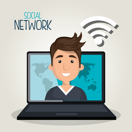 social network design, vector illustration eps10 graphicのイラスト素材
