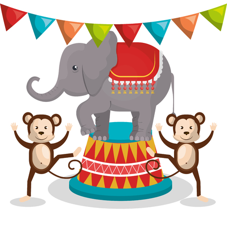 circus show design, vector illustration eps10 graphicのイラスト素材