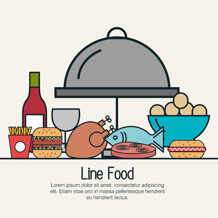 line food  design, vector illustration eps10 graphicのイラスト素材