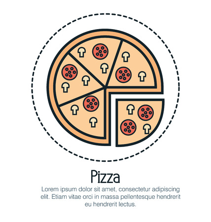 line pizza design, vector illustration eps10 graphicのイラスト素材