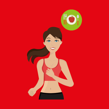 Healthy habits design, vector illustration eps10 graphicのイラスト素材
