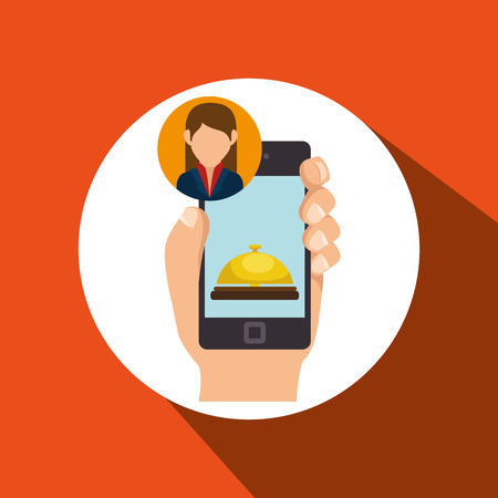 hotel service design, vector illustration eps10 graphicのイラスト素材