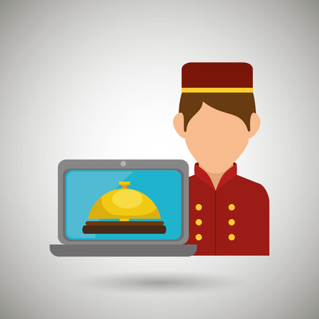 hotel service design, vector illustration eps10 graphicのイラスト素材