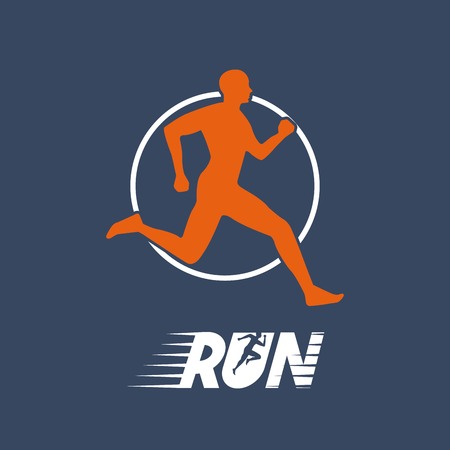 the running  design, vector illustration eps10 graphicのイラスト素材