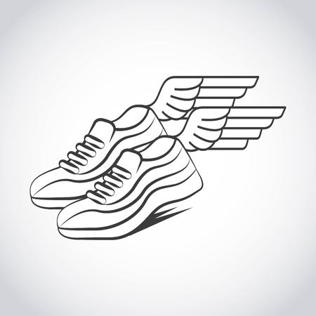 Runner shoes design, vector illustration eps10 graphicのイラスト素材