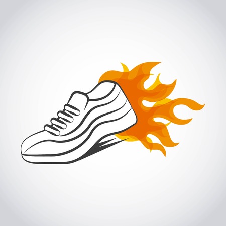 Runner shoes design, vector illustration eps10 graphicのイラスト素材