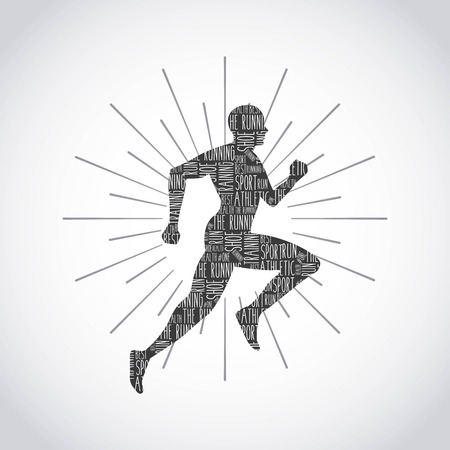 the running  design, vector illustration eps10 graphicのイラスト素材