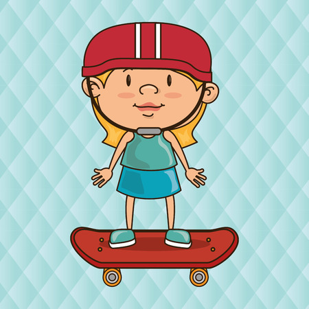skaters children design, vector illustration eps10 graphicのイラスト素材