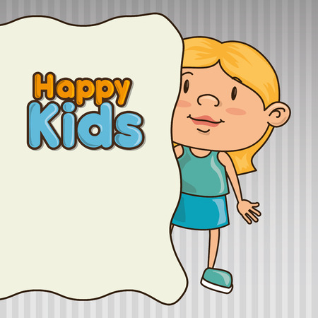happy kids design, vector illustration eps10 graphicのイラスト素材