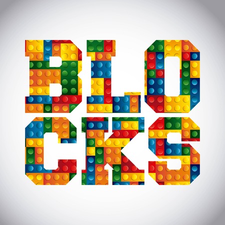 blocks to build design, vector illustration eps10 graphicのイラスト素材