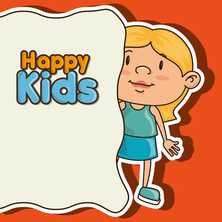 happy kids design, vector illustration eps10 graphicのイラスト素材
