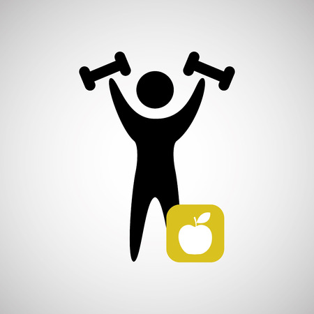 fitness lifestyle design, vector illustration eps10 graphicのイラスト素材