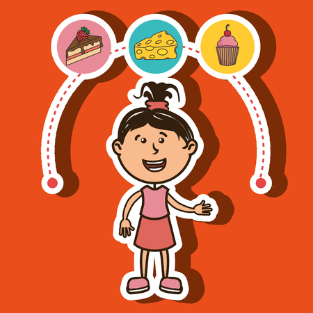 kids menu design, vector illustration eps10 graphicのイラスト素材