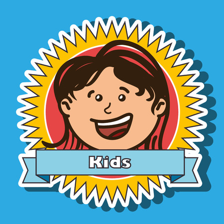 happy kids design, vector illustration eps10 graphicのイラスト素材