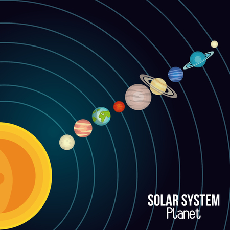 the solar system design, vector illustration eps10 graphicのイラスト素材