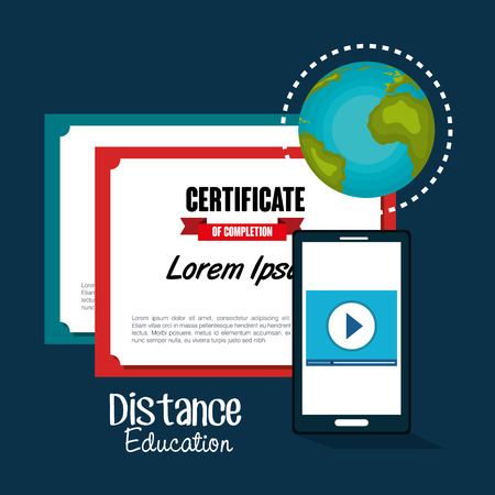 distance education design, vector illustration eps10 graphicのイラスト素材