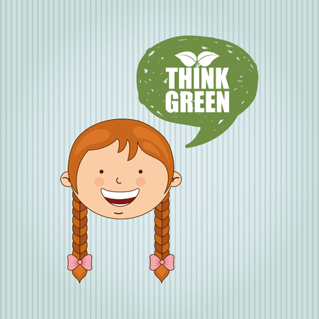 Ecologically kids design, vector illustration eps10 graphicのイラスト素材