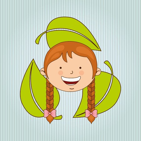 Ecologically kids design, vector illustration eps10 graphicのイラスト素材