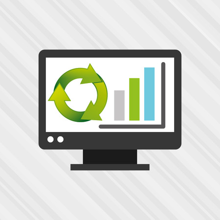 Ecology online design, vector illustration  graphicのイラスト素材