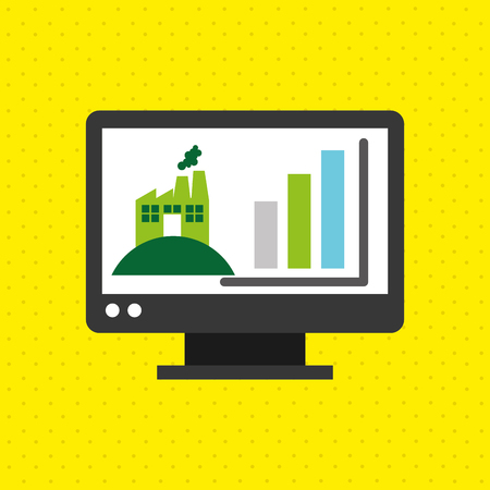 Ecology online design, vector illustration  graphicのイラスト素材