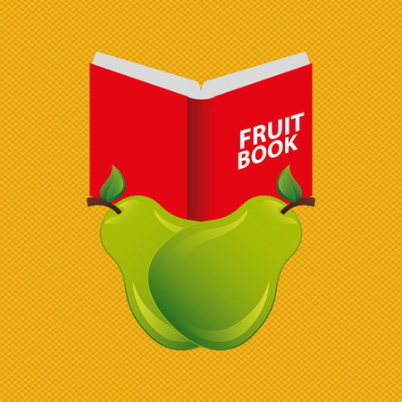 fruit book design, vector illustration  graphicのイラスト素材