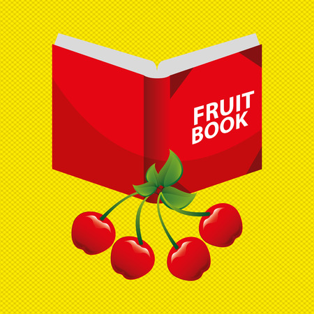 fruit book design, vector illustration  graphicのイラスト素材