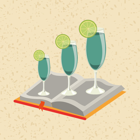 cocktail recipe design, vector illustration  graphicのイラスト素材