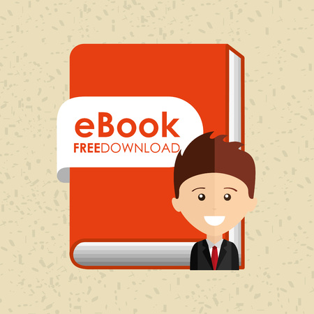 person using an electronic book designのイラスト素材