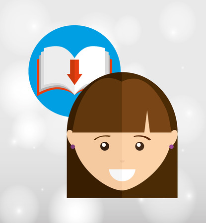 person using an electronic book design, vector illustration eps10 graphicのイラスト素材