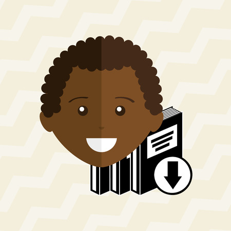 person using an electronic book design, vector illustration eps10 graphicのイラスト素材