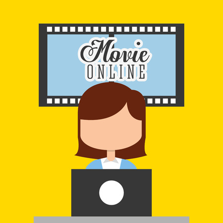 movie online design, vector illustration eps10 graphicのイラスト素材