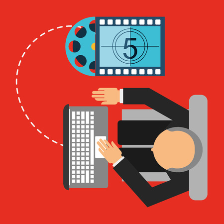 movie online design, vector illustration eps10 graphicのイラスト素材