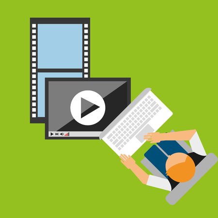 movie online design, vector illustration eps10 graphicのイラスト素材