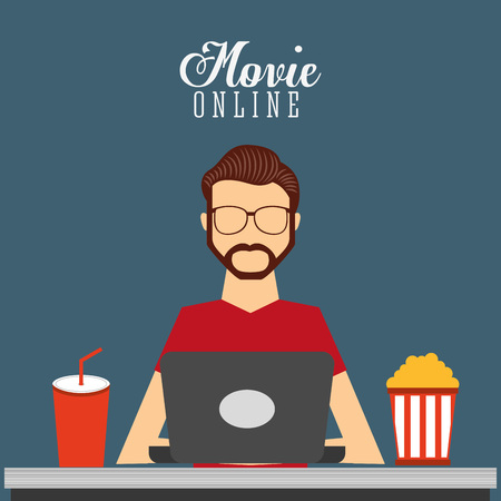 movie online design, vector illustration eps10 graphicのイラスト素材