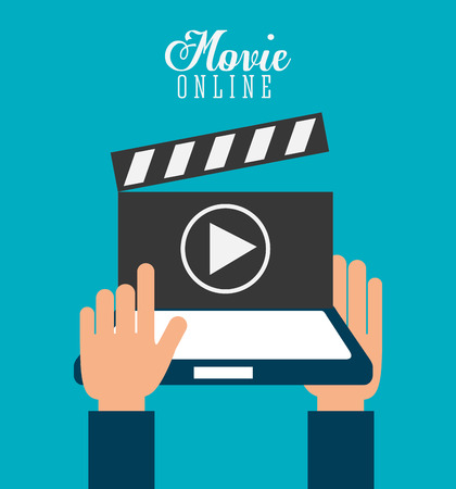 movie online design, vector illustration eps10 graphicのイラスト素材