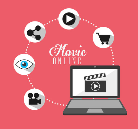 movie online design, vector illustration eps10 graphicのイラスト素材