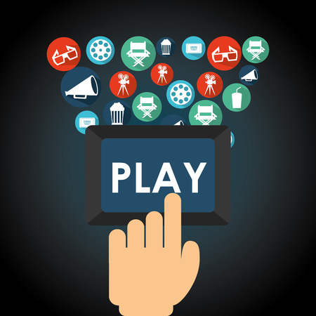 movie online design, vector illustration eps10 graphicのイラスト素材