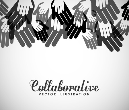 collaborative hands design, vector illustration eps10 graphicのイラスト素材